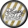 Creative Converting Black And Gold Paper Plates, 8 Ct Adult Birthday Party Themes