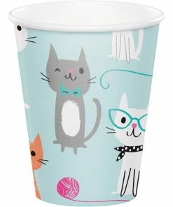 Creative Converting Purr-Fect Party Hot/Cold Paper Paper Cups 9 Oz., 8 Ct
