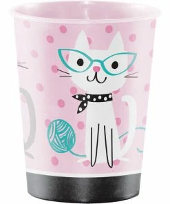 Creative Converting Kids Birthday Party Themes Purr-Fect Party Plastic Keepsake Cup 16 Oz.
