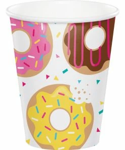 Creative Converting Donut Time Hot/Cold Paper Cups 9 Oz., 8 Ct Kids Birthday Party Themes