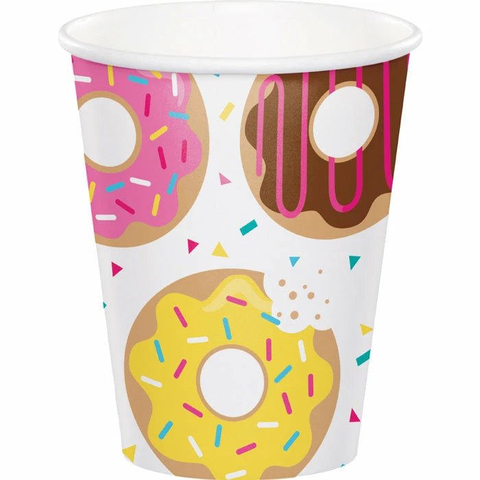 Creative Converting Donut Time Hot/Cold Paper Cups 9 Oz., 8 Ct Kids Birthday Party Themes