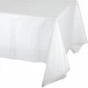 Creative Converting Solid Color Tableware Clear Tablecover Plastic 54" X 108"