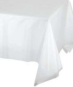 Creative Converting Solid Color Tableware Clear Tablecover Plastic 54" X 108"