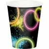 Creative Converting Kids Birthday Party Themes Glow Party Hot/Cold Paper Cups 9 Oz., 8 Ct