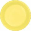 Creative Converting Solid Color Tableware Mimosa Yellow Plastic Dessert Plates, 20 Ct