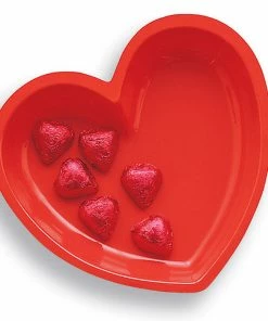 Creative Converting Valentine's Day Party Decorations Red Heart Plastic Serving Tray