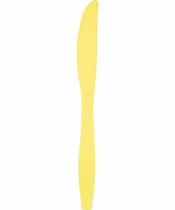 Creative Converting Mimosa Yellow Plastic Knives, 24 Ct