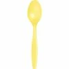 Creative Converting Mimosa Yellow Plastic Spoons, 24 Ct Solid Color Tableware