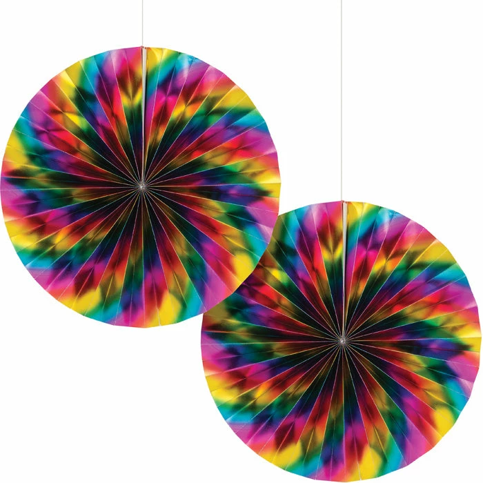 Creative Converting Rainbow Foil Paper Fans, 2 Ct Kids Birthday Party Themes
