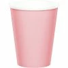 Creative Converting Solid Color Tableware Classic Pink Hot/Cold Paper Cups 9 Oz., 24 Ct