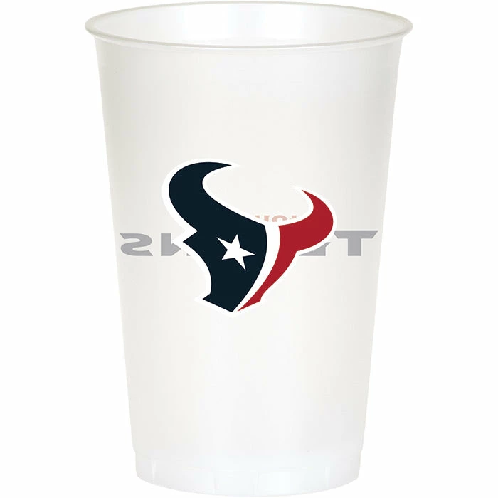 Creative Converting Houston Texans Plastic Cup, 20Oz, 8 Ct