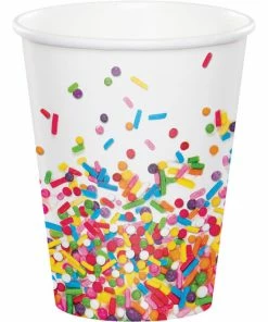 Creative Converting Sprinkles Hot/Cold Paper Paper Cups 9 Oz., 8 Ct Kids Birthday Party Themes
