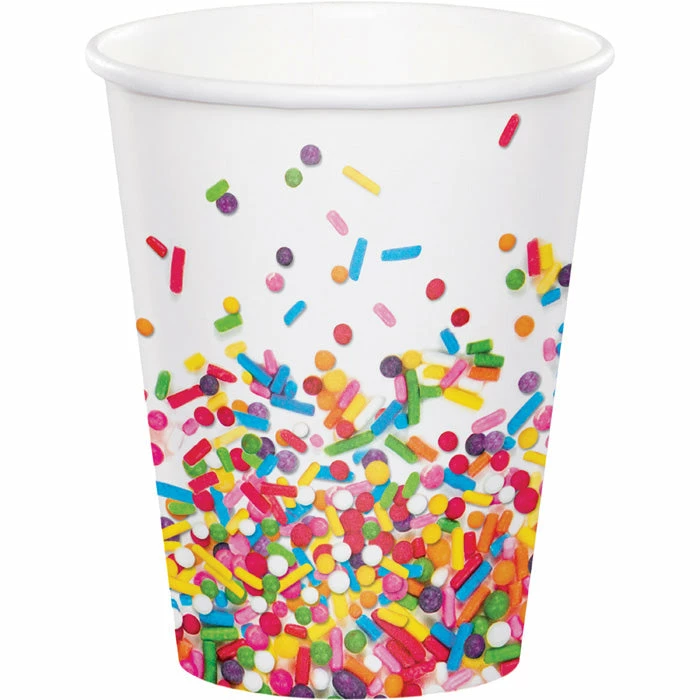 Creative Converting Sprinkles Hot/Cold Paper Paper Cups 9 Oz., 8 Ct Kids Birthday Party Themes
