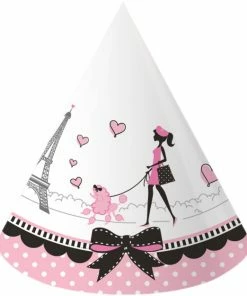 Creative Converting Party In Paris Party Hats, 8 Ct Kids Birthday Party Themes