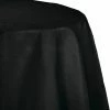 Creative Converting Solid Color Tableware Black Velvet Tablecover, Octy Round 82" Polylined Tissue