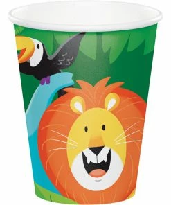 Creative Converting Jungle Safari Hot/Cold Paper Cups 9 Oz., 8 Ct Kids Birthday Party Themes