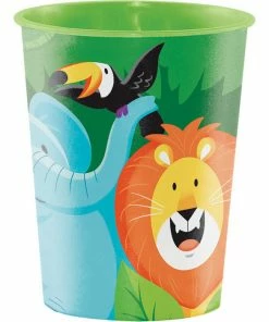 Creative Converting Kids Birthday Party Themes Jungle Safari Plastic Keepsake Cup 16 Oz.