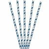 Creative Converting NFL And Football Party Supplies Detroit Lions Paper Straws, 24 Ct