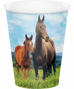 Creative Converting Horse And Pony Hot/Cold Paper Cups 9 Oz., 8 Ct