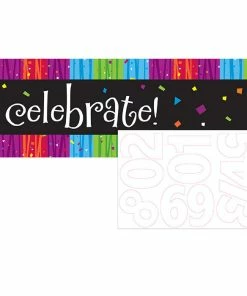Creative Converting Milestone Celebrations Giant Party Banner W/Stck Adult Birthday Party Themes