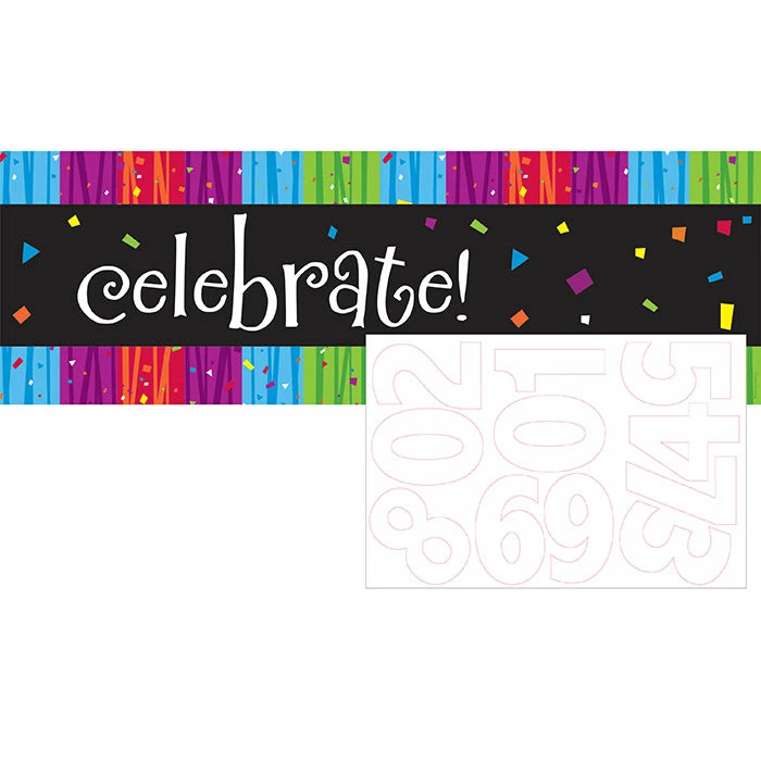 Creative Converting Milestone Celebrations Giant Party Banner W/Stck Adult Birthday Party Themes