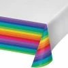 Creative Converting Rainbow Tablecover Plastic 54" X 102"