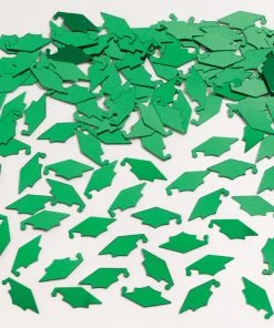 Creative Converting Graduation Party Supplies Emerald Green Mortarboard Graduation Confetti, 0.5 Oz