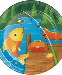 Creative Converting Kids Birthday Party Themes Camping Dessert Plates, 8 Ct