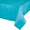 Creative Converting Bermuda Blue Tablecover 54"X 108" Polylined Tissue