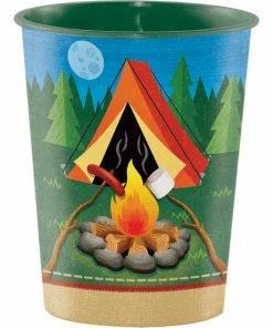 Creative Converting Camp Out Plastic Keepsake Cup 16 Oz. Kids Birthday Party Themes