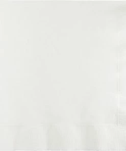 Creative Converting Solid Color Tableware White Luncheon Napkin 3Ply, 50 Ct