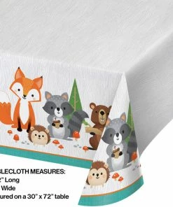 Creative Converting 1st Birthday Party Themes Wild One Woodland Plastic Table Cover