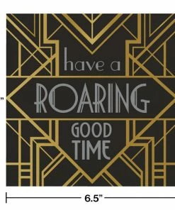 Creative Converting Themed Tableware Roaring 20S Roaring Good Time Napkins, Pack Of 16