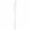 Creative Converting Solid Color Tableware White Premium Plastic Knives, 50 Ct