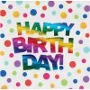 Creative Converting Rainbow Foil Birthday Napkins, 16 Ct
