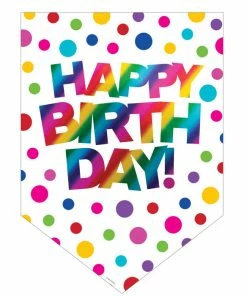 Creative Converting Kids Birthday Party Themes Rainbow Foil Happy Birthday Door Sign