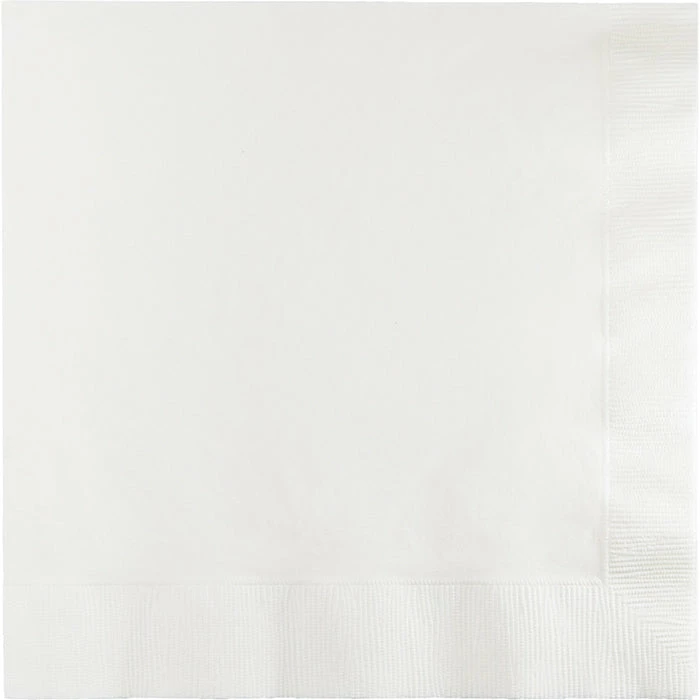 Creative Converting White Beverage Napkin, 20 Ct