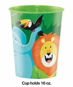 Creative Converting Kids Birthday Party Themes Jungle Safari Plastic Keepsake Cup 16 Oz.