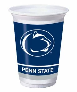 Creative Converting Penn State University 20 Oz. Plastic Cups, 8 Ct NCAA College Themed Party Decorations