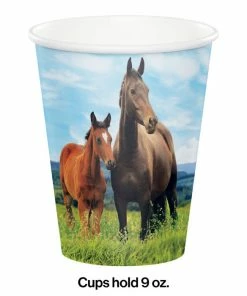 Creative Converting Horse And Pony Hot/Cold Paper Cups 9 Oz., 8 Ct
