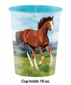 Creative Converting Horse And Pony Plastic Keepsake Cup 16 Oz.