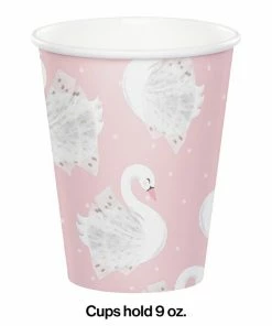Creative Converting Stylish Swan Paper Cups, Pack Of 8
