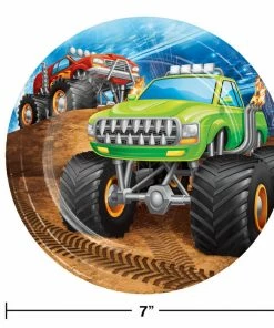 Creative Converting Monster Truck Rally Dessert Plates, 8 Ct