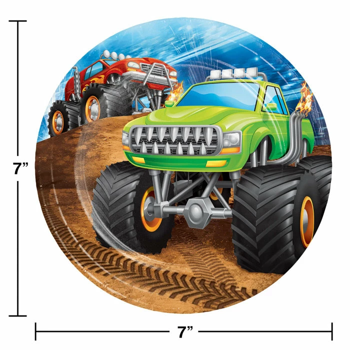 Creative Converting Monster Truck Rally Dessert Plates, 8 Ct
