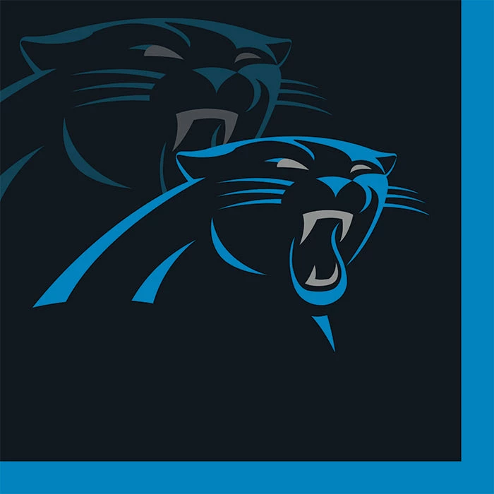 Creative Converting NFL And Football Party Supplies Carolina Panther Beverage Napkins, 16 Ct