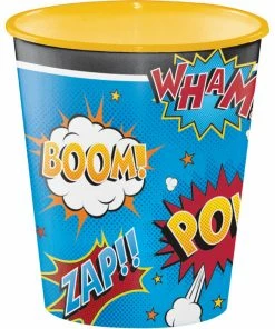Creative Converting Superhero Slogans Plastic Cups, 12 Oz