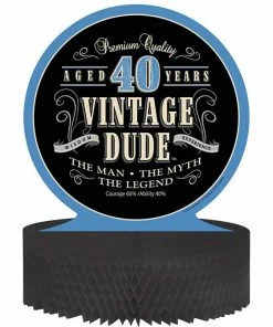 Creative Converting Adult Birthday Party Themes Vintage Dude 40th Birthday Centerpiece