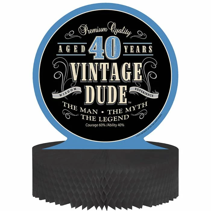 Creative Converting Adult Birthday Party Themes Vintage Dude 40th Birthday Centerpiece