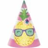 Creative Converting Pineapple Party Party Hats, 8 Ct