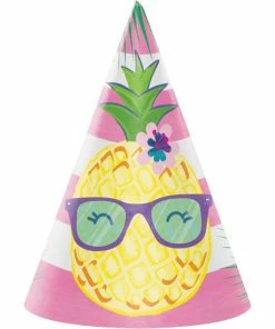 Creative Converting Pineapple Party Party Hats, 8 Ct